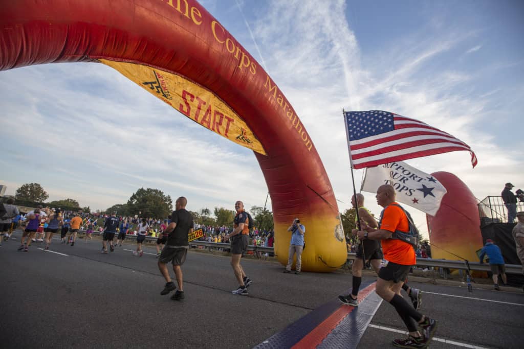 Runners run one of the best first marathons at Marine Corps Marathon.
