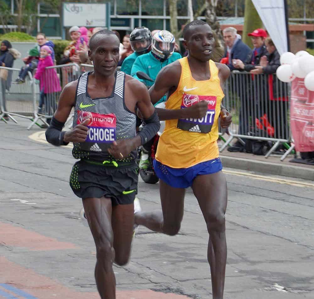 Kipchoge in the 2016 London Marathon