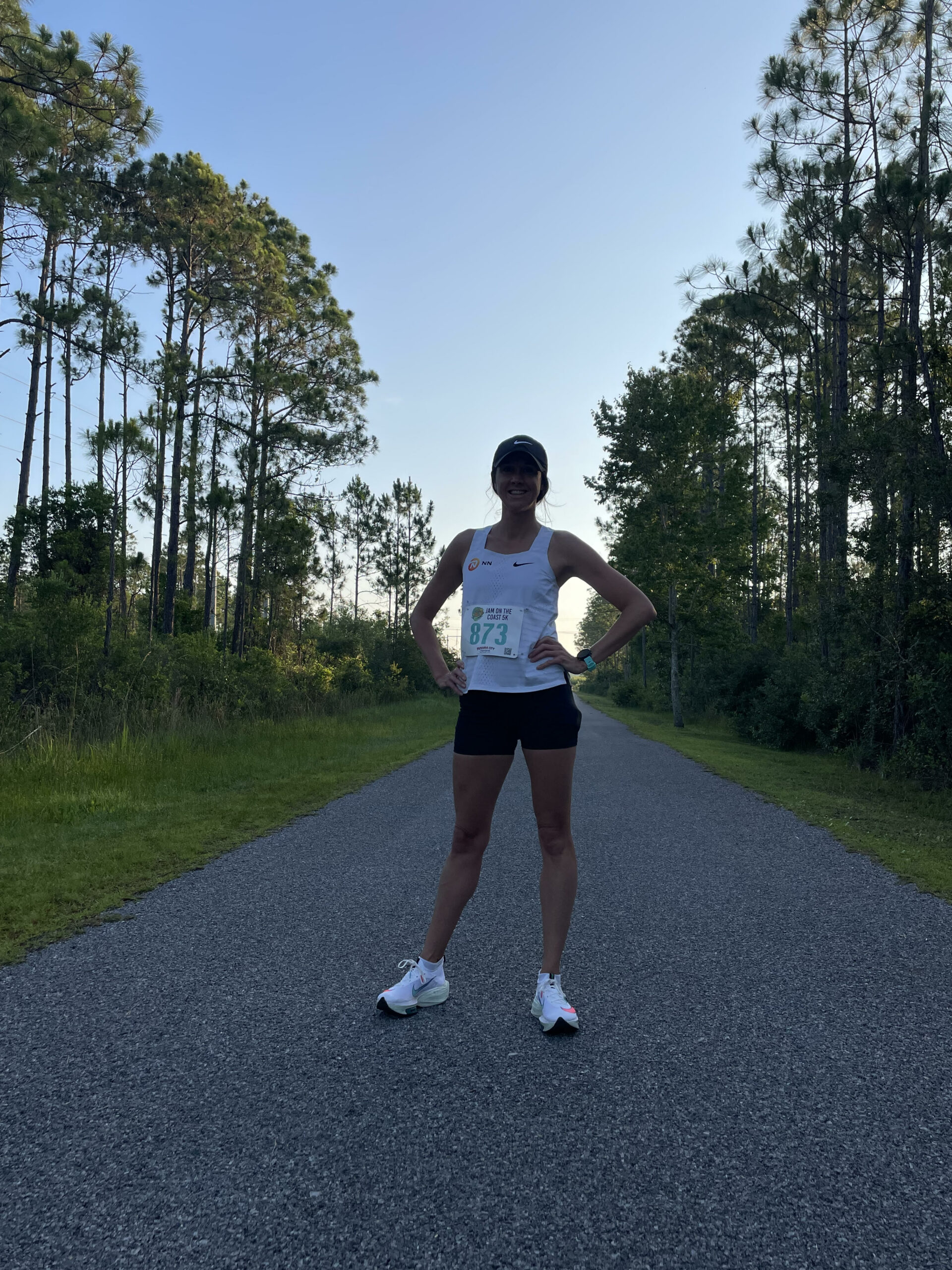 Tiffany standing in running clothes